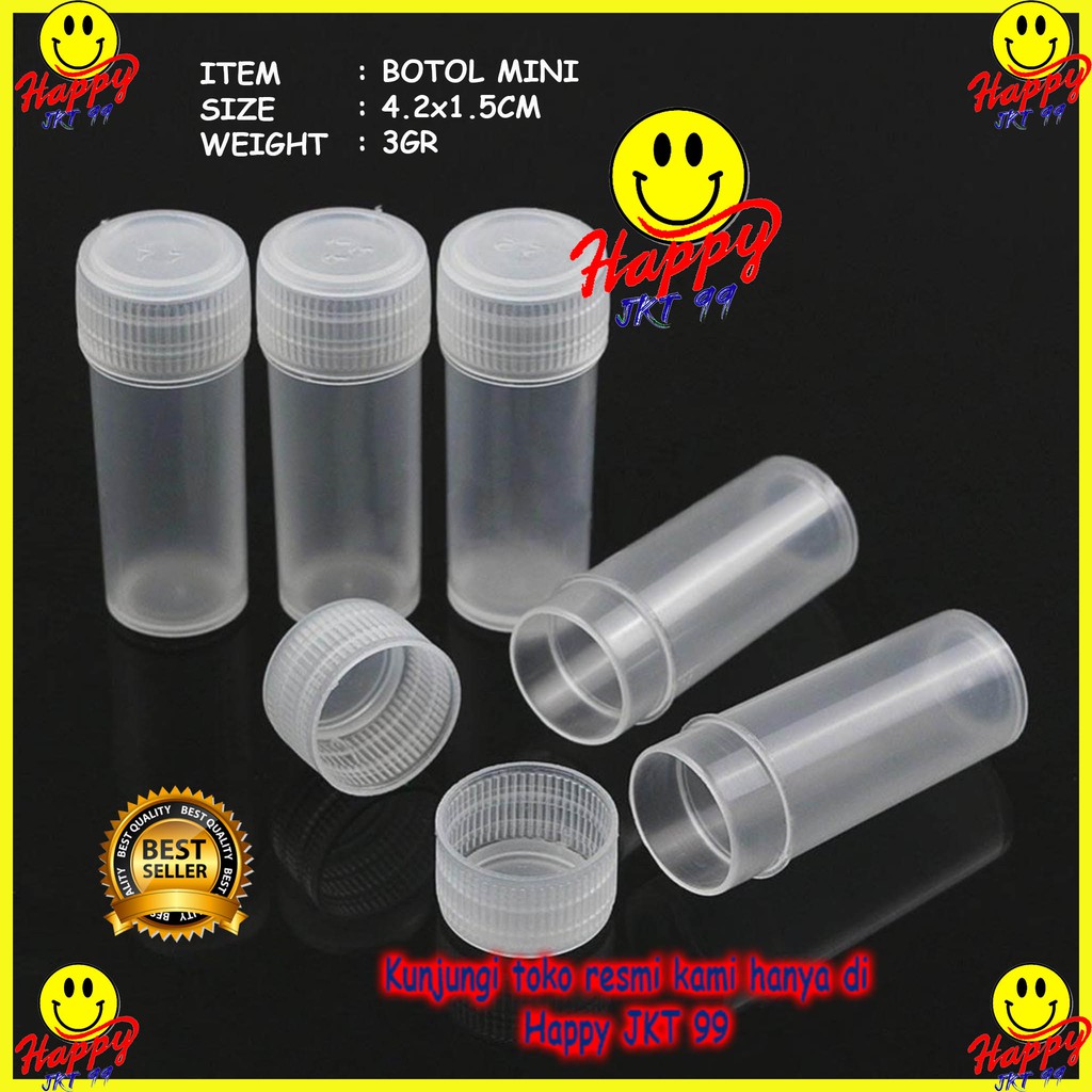 [ HAPPY JKT 99 ] BOTOL KECIL MINI PLASTIK SERBAGUNA