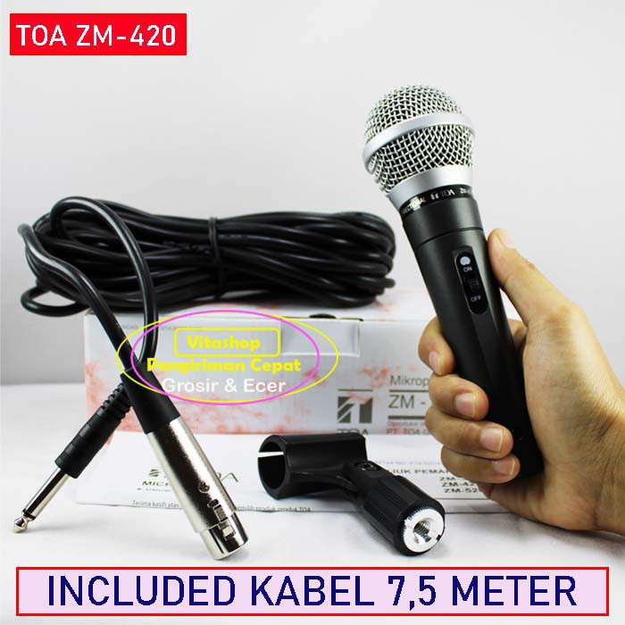 TOA ZM - 420 MICROPHONE KABEL ORIGINAL GARANSI RESMI / MIC ASLI