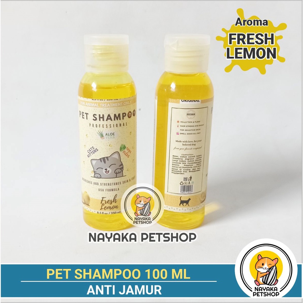 Pet Shampoo 100 ml Shampo Kucing Anti Jamur Sampo Scabies Fungus