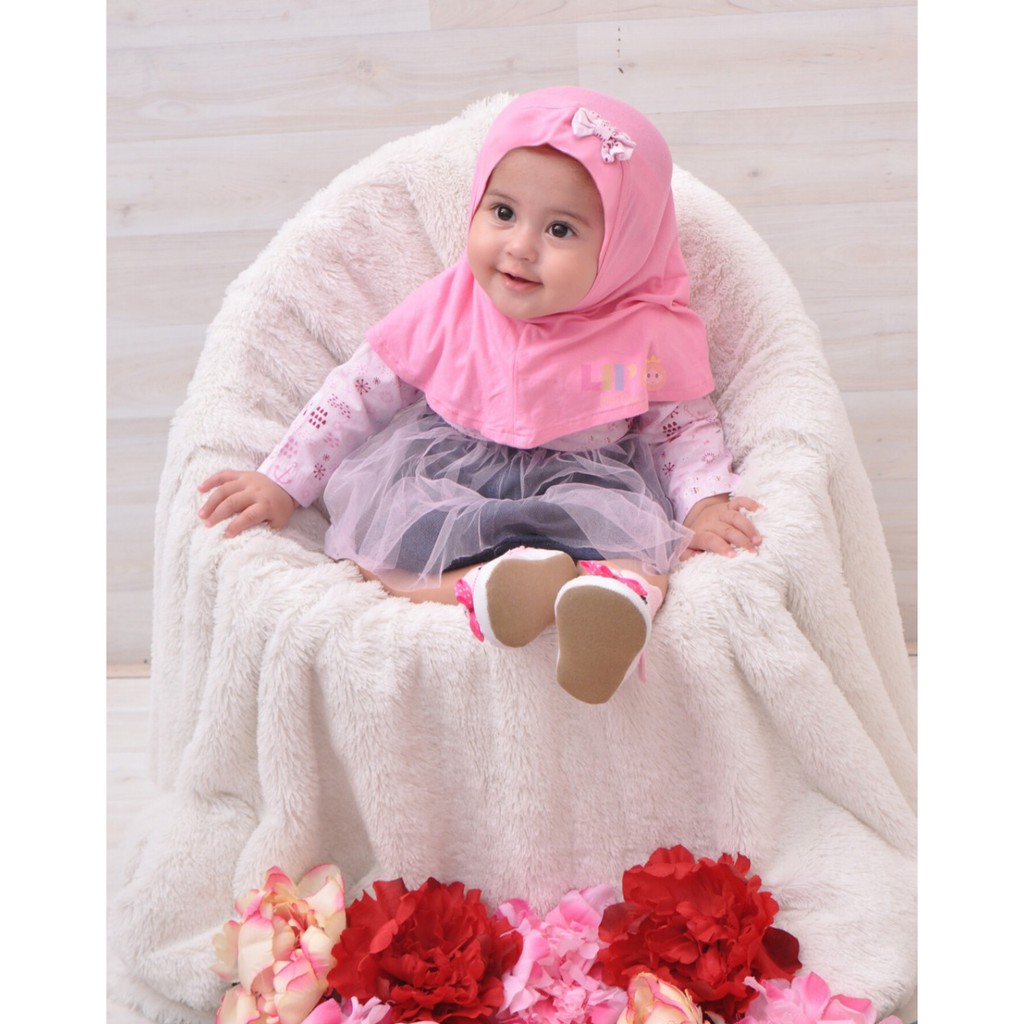 Gamis Anak Perempuan + Jilbab - Pakaian Anak New Born Muslim - Dress Anak Balita - Bianca Baby Dress