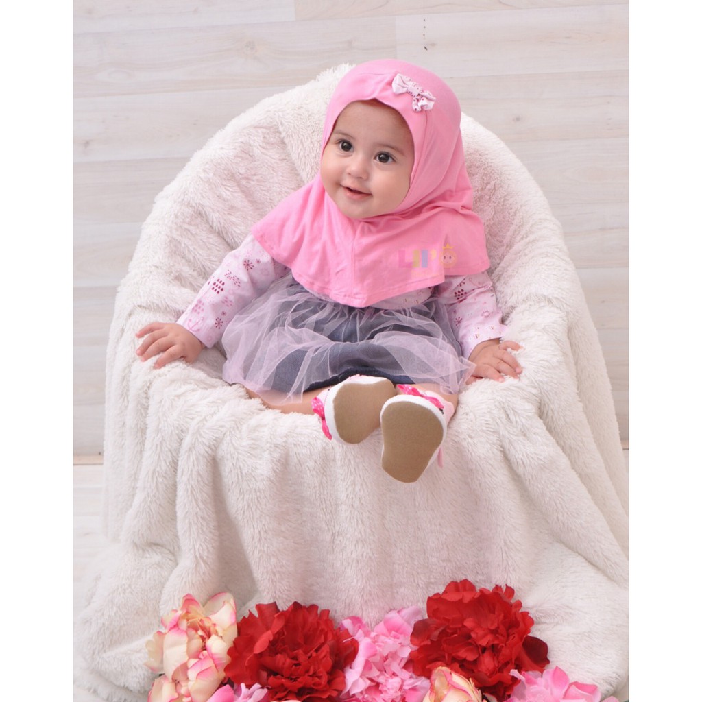 Gamis Anak Perempuan + Jilbab - Pakaian Anak New Born Muslim - Dress Anak Balita - Bianca Baby Dress