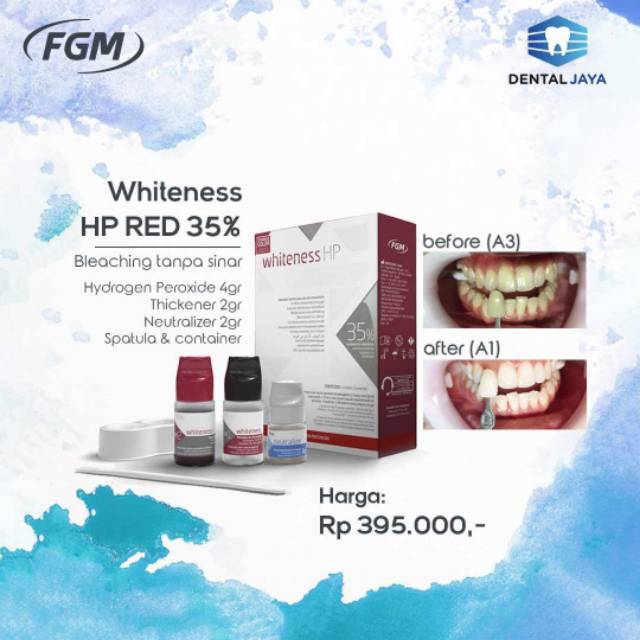 Whiteness HP RED 35% Bleaching FGM // Bleaching Red Pemutih Gigi // Opalescence boost