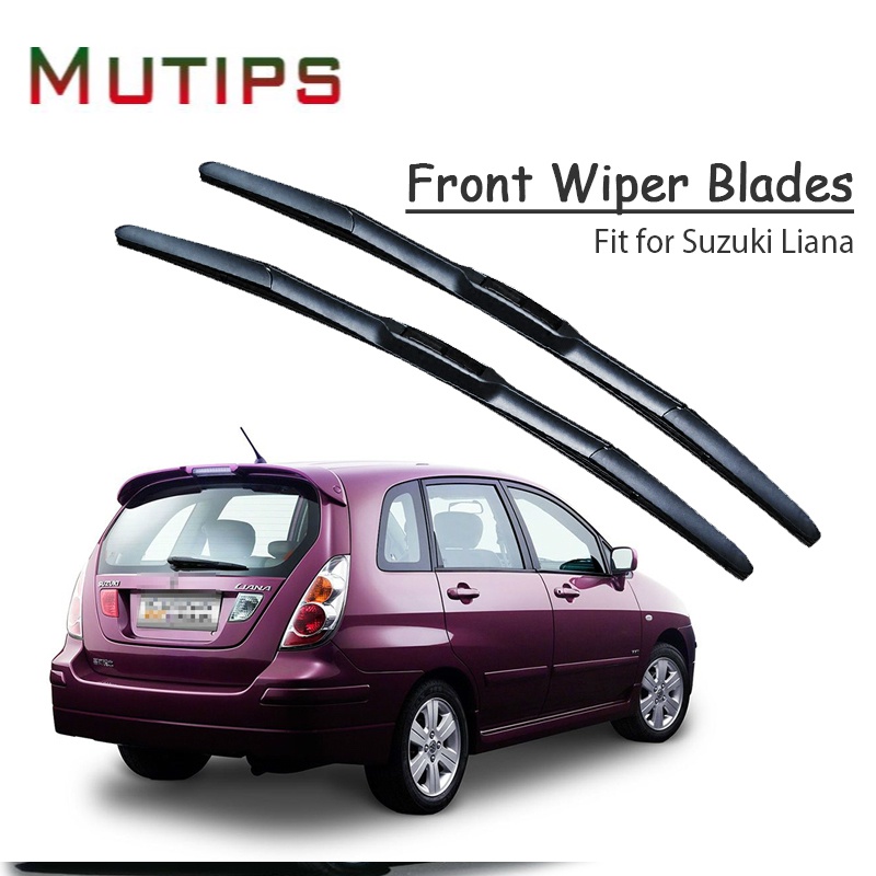 1 Set Wiper Kaca Depan Mobil Bahan Karet Untuk Suzuki Liana Wagon Hatchback Sedan 2007-2001