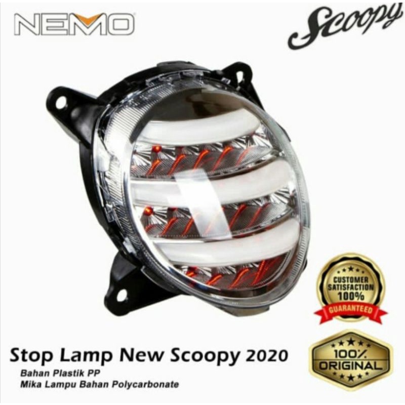 LAMPU STOP LED HONDA SCOOPY FI NEW 2020 SENJA PUTIH