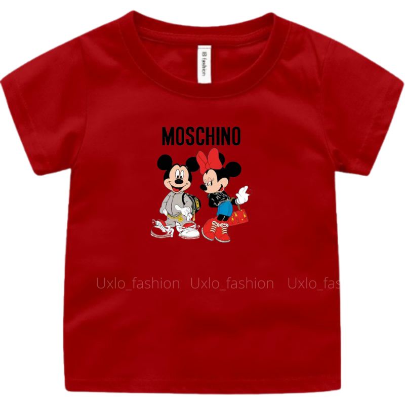 BAJU KAOS ANAK PEREMPUAN CEWEK LENGAN PENDEK MURAH IDEAL UMUR 2 3 4 5 6 7 8 9 TAHUN MOTIF MICKEYMOUSE CUTE UKURAN S M L XL