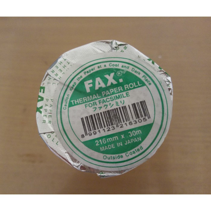 

(COD) Kertas Fax Merk FAX 216mm x 30m Thermal Paper Roll