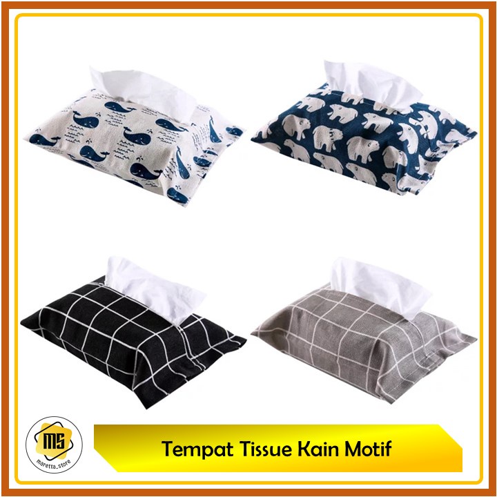 Tempat Tissue Kain Motif