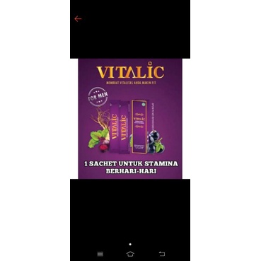 VITALIC STAMINA PRIA TERMURAH TERBAIK ISI 2 SACHET