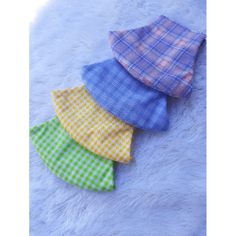 Masker Kain Motif Kotak-Kotak Besar by Erxozo