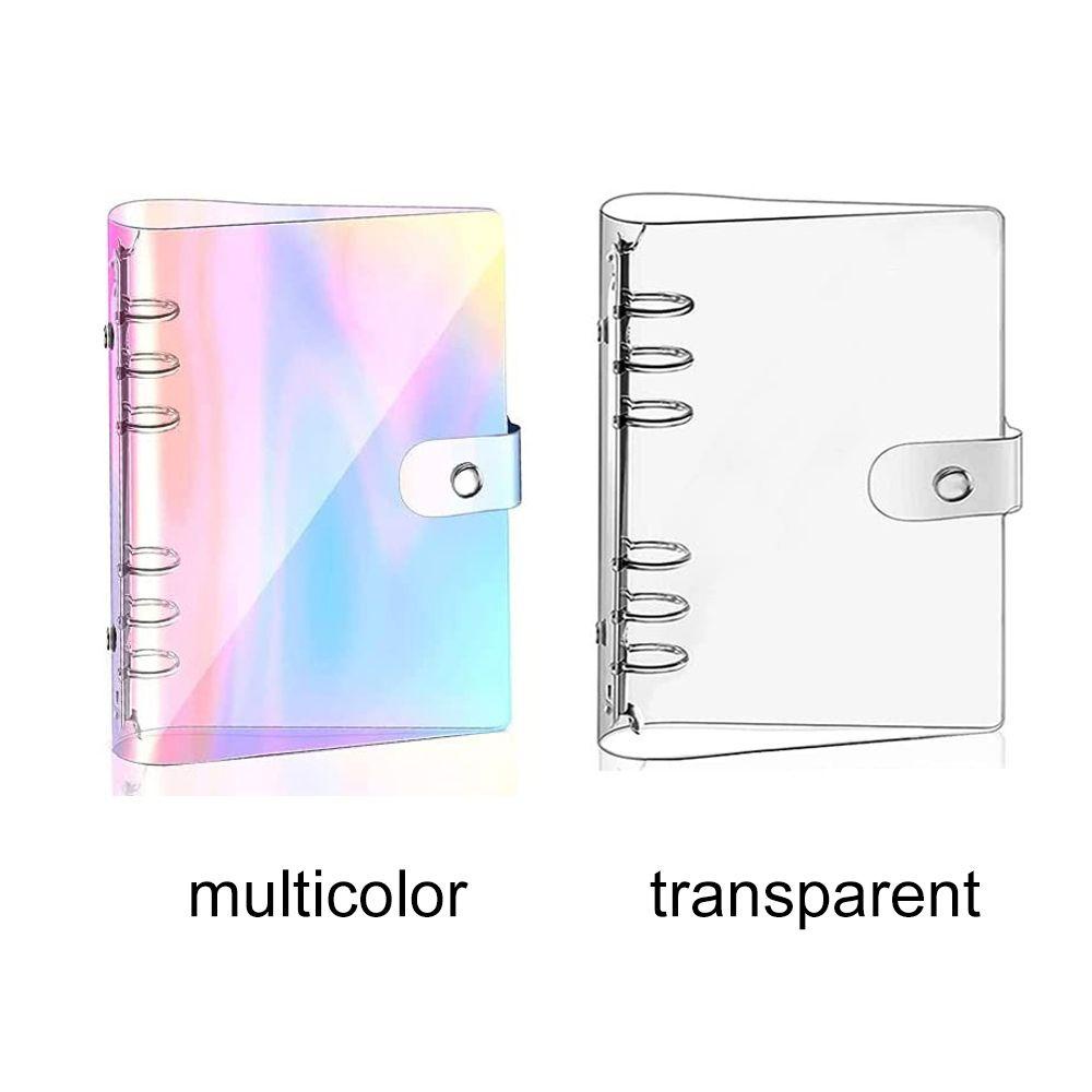 Preva A6 PVC Notebook Binder Rainbow Handtulisan Stiker Cash Loose-Leaf Folder