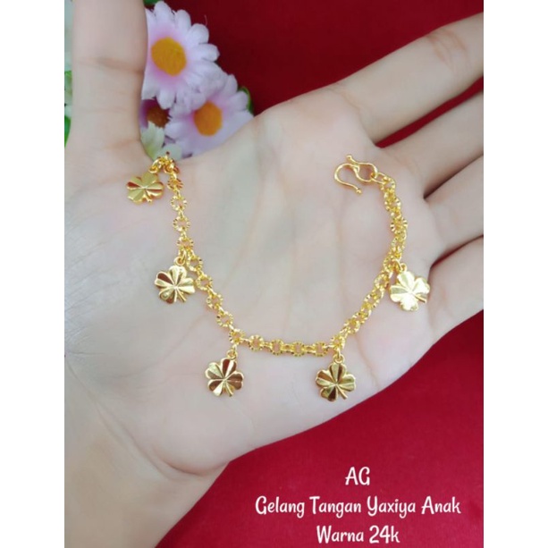 GELANG TANGAN ANAK/GELANG KAKI BAYI/GELANG LAPIS EMAS/GELANG YAXIYA/GELANG ANTI KARAT