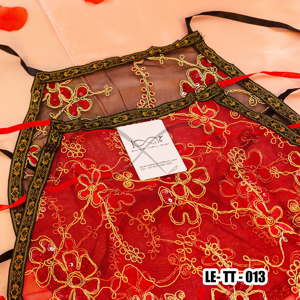 100%Feels Set Lingerie Babydoll Cheongsam China Baju Tidur Pakaian Wanita Seksi