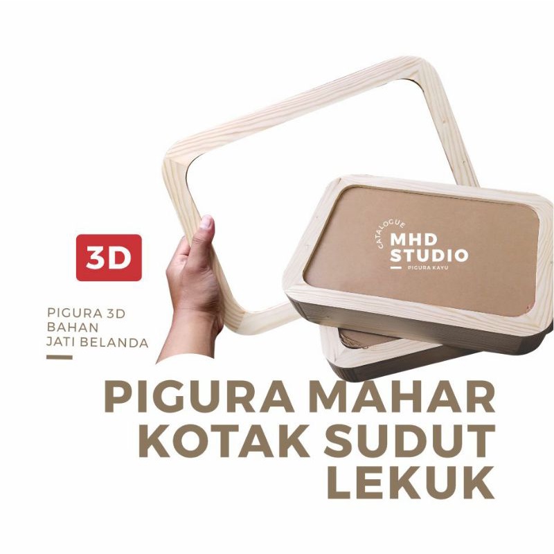 Pigura Mahar SUDUT LEKUK / Frame Mahar SUDUT LEKUK / Mahar Pernikahan Bingkai SUDUT LEKUK Jati Belan