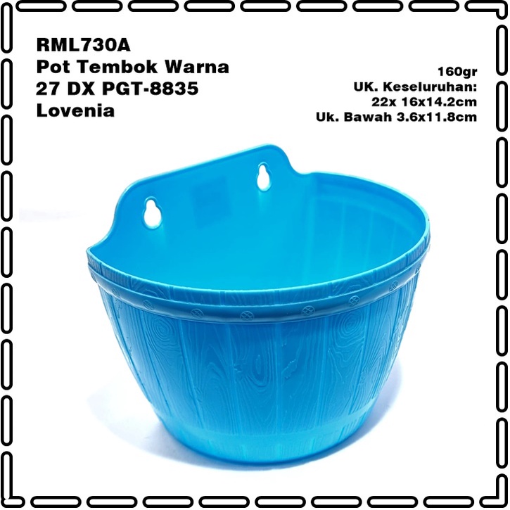 RML730A Pot Tembok/Pot Tanaman Warna 27 DX PGT-8835 Lovenia