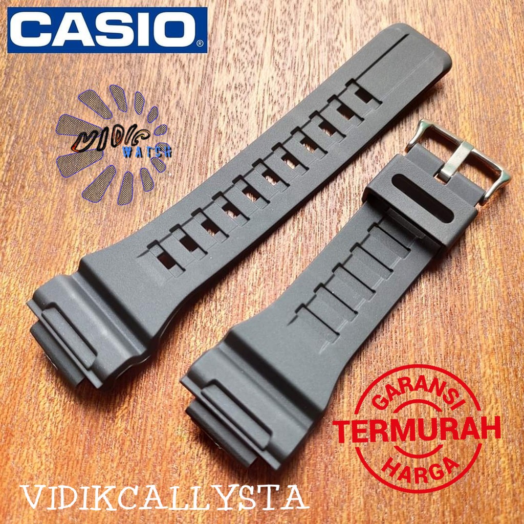 Tali Strap Jam Tangan Casio W 735 735 735H W-735 AQS 810 AQS810 AQS-810 AEQ110 AEQ 110 AEQ-110 HITAM