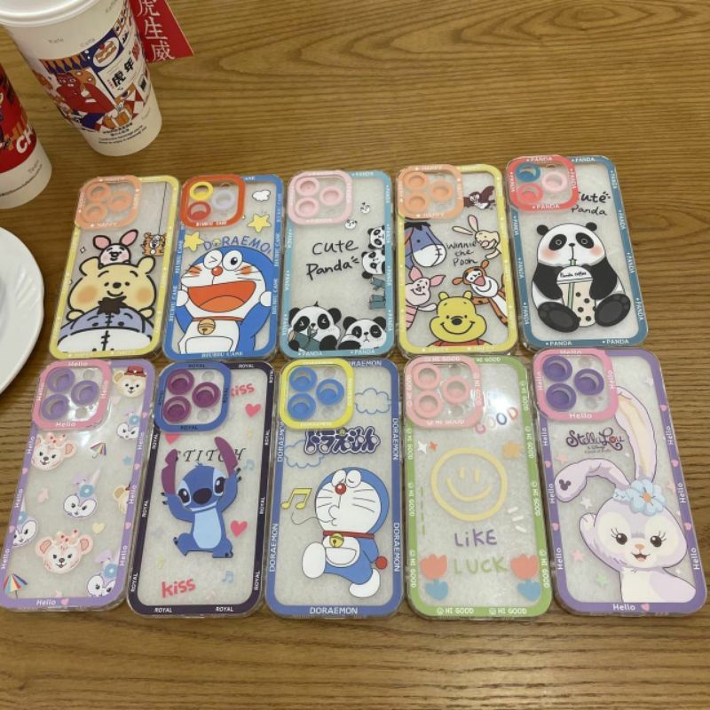 case karakter samsung A10 motif panda,whinie the pooh,doraemon