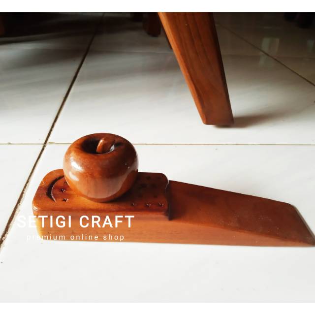 Murah Ganjal Pintu Unik Bahan Kayu Jati