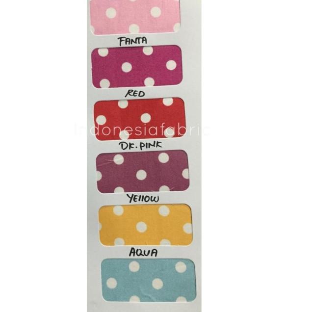✰ Kain Katun Jepang Tokai senko motif Polkadot besar Polka dot besar ۞