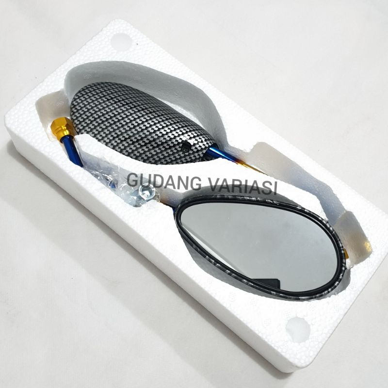 Spion carbon karbon Tangkai twotone model satria Fu-3