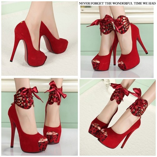 SHHA002-red High Heels Pump Elegan 16CM