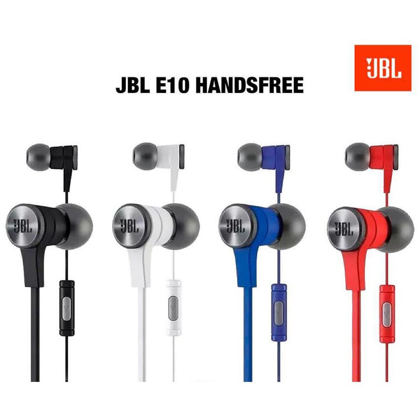 Handsfree JBL E10 By Harman / Headset JBL / Earphone Suara Mantap Bass Ok