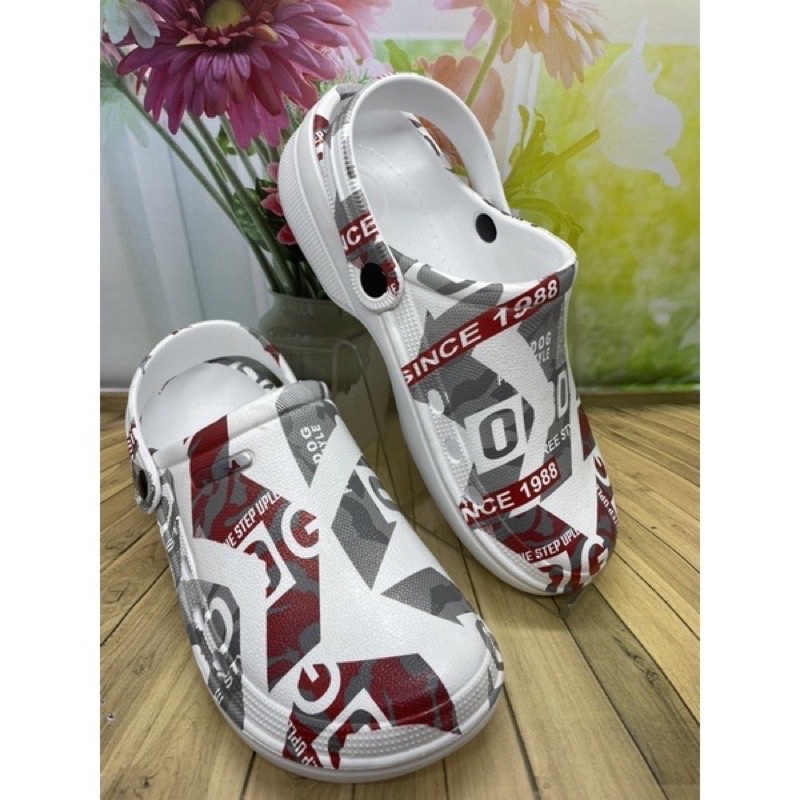 PROMO SANDAL KODOK HEMA PRINTING BOBDOG MERAH PRIA WANITA FC PROMO