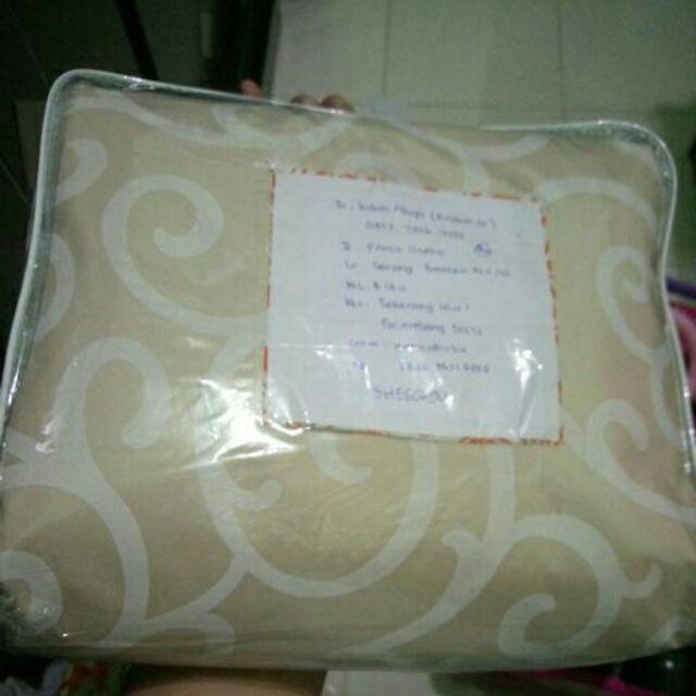 Sprei Waterproof + 2 Bantal + 2 Guling Tinggi 20cm - Gerai Abisha