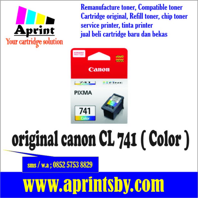 Jual cartridge canon 741 color 740 black baru 100% original for printer ...