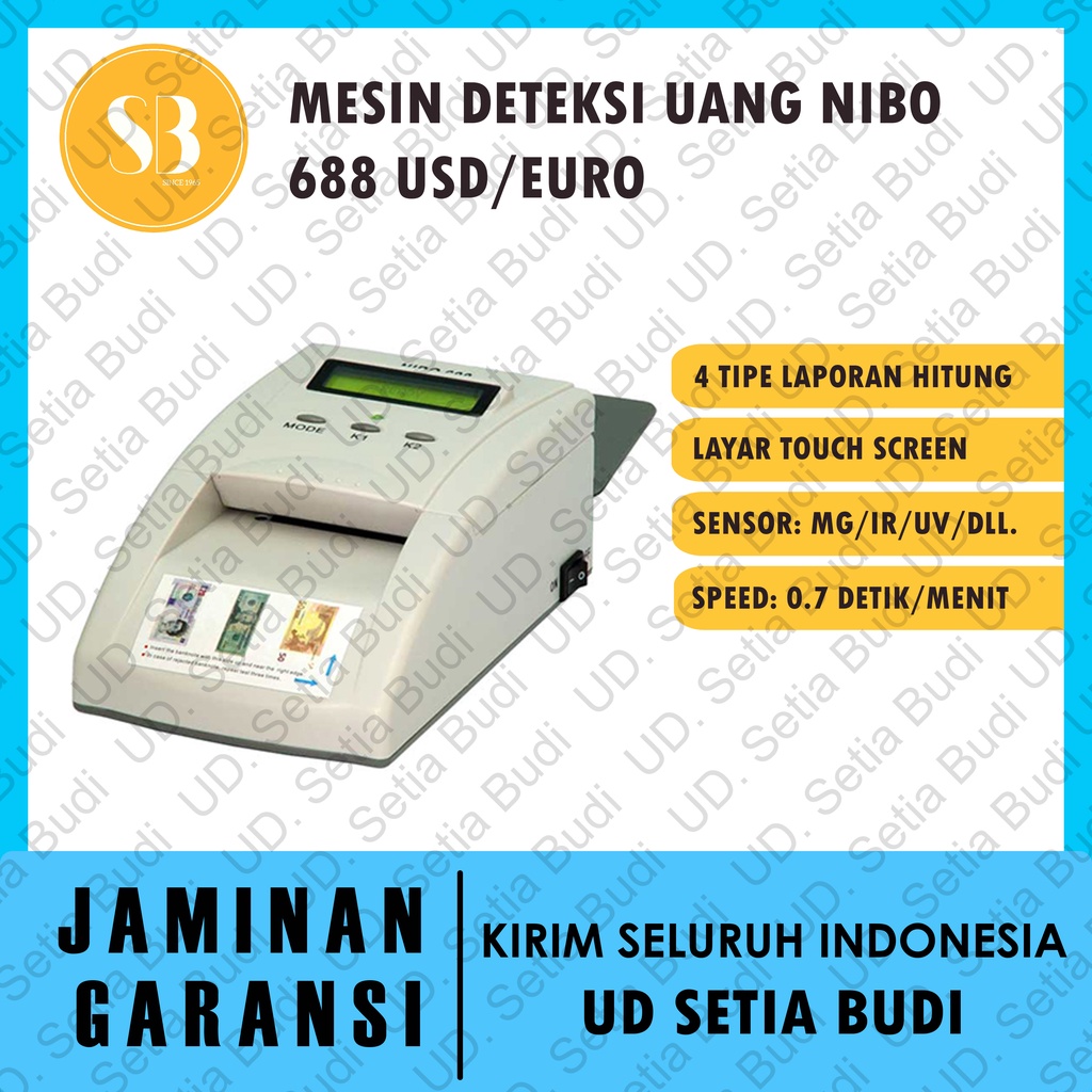 Mesin Deteksi Uang NIBO 688 USD EURO Money Detector