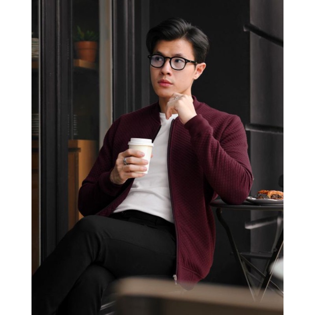 Jaket Pria Heymale Comfy Navy Maroon Light Brown Black White Choco Original Limited