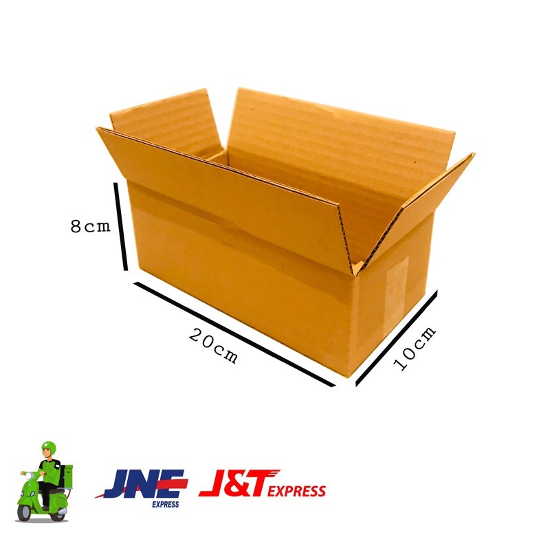 

kardus box single wall polos baru uk 20x10x8 cm