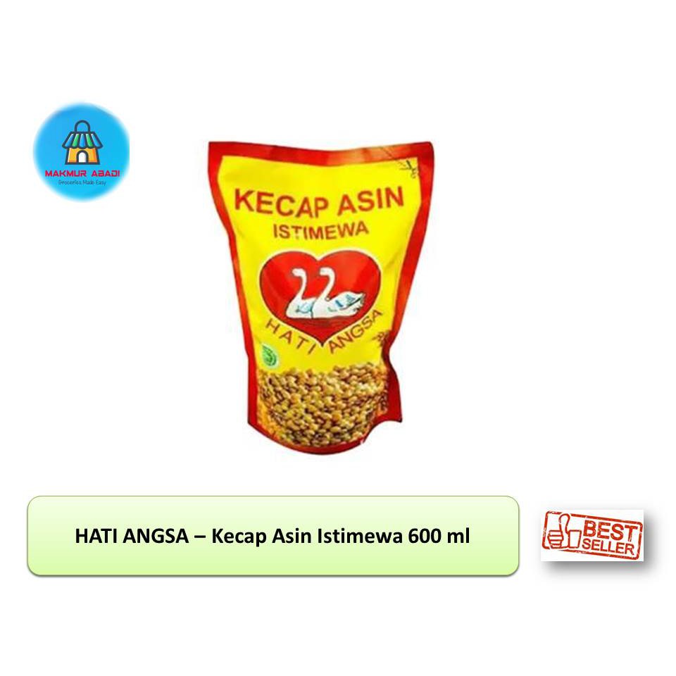 

Kecap Asin Cap Hati Angsa 600 ml Refill || Malmur Abadi Official Store