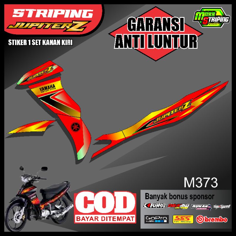 STIKER MOTOR JUPITER Z LAMA OLD JUPITER BURHAN / STRIPING VARIASI MOTOR JUPITER Z LAMA