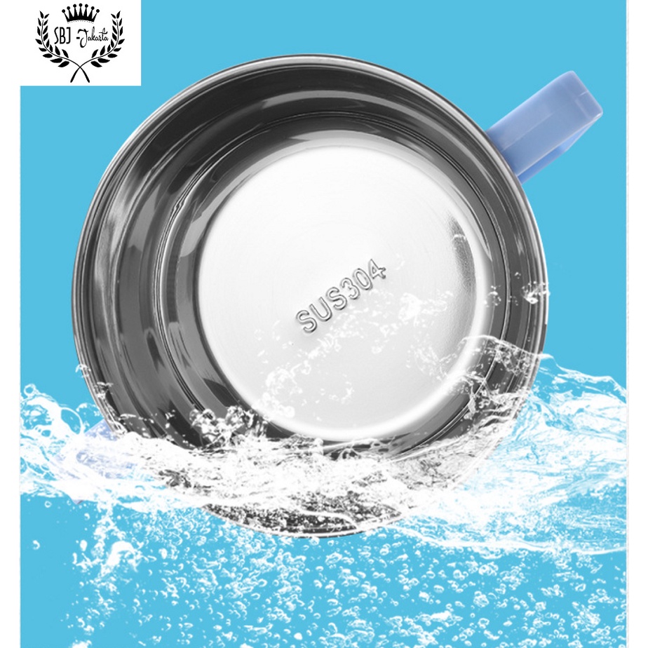 Stainless 304 SUS BPA Free Set Piring Gelas alat makan anak Tableware Peralatan makan anak