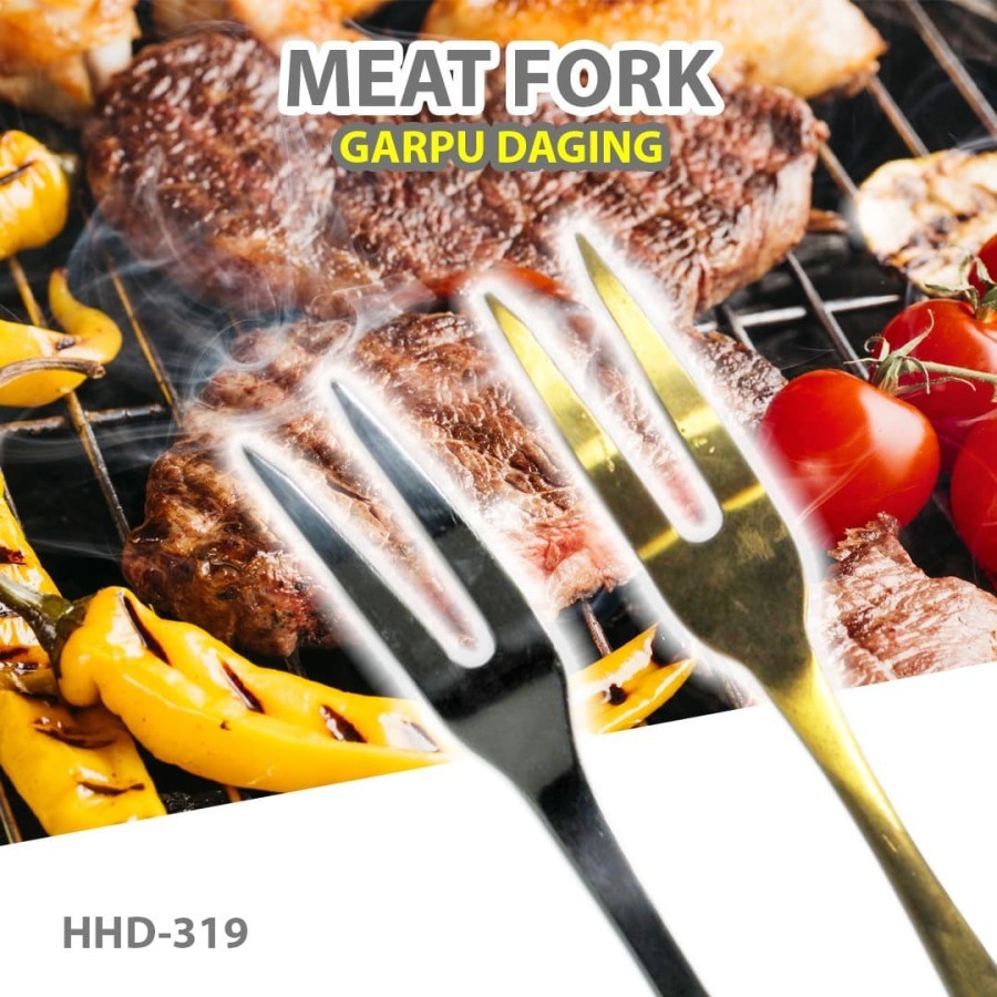 Garpu Besar Daging Outdoor Bbq Fork Stainless Steel Barbeque Meat Fork