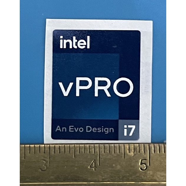Sticker stiker logo intel i7 vpro evo 12th gen ori thn2022