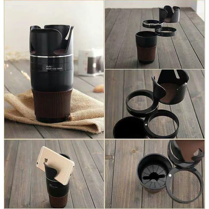 Auto Multi cup case Organizer Dudukan Telepon Botol Minuman Gadget Mob ACC