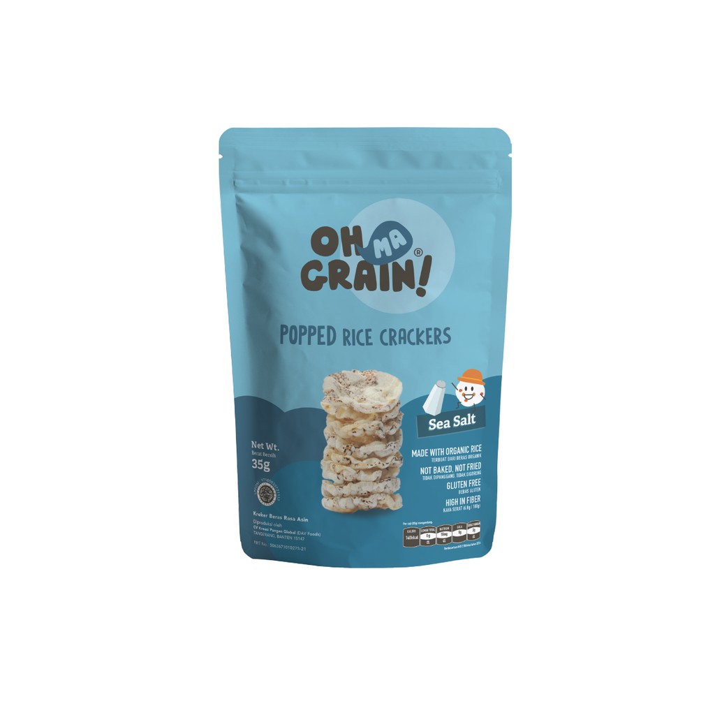 

Oh Ma Grain! - Popped Rice Crackers - Sea Salt