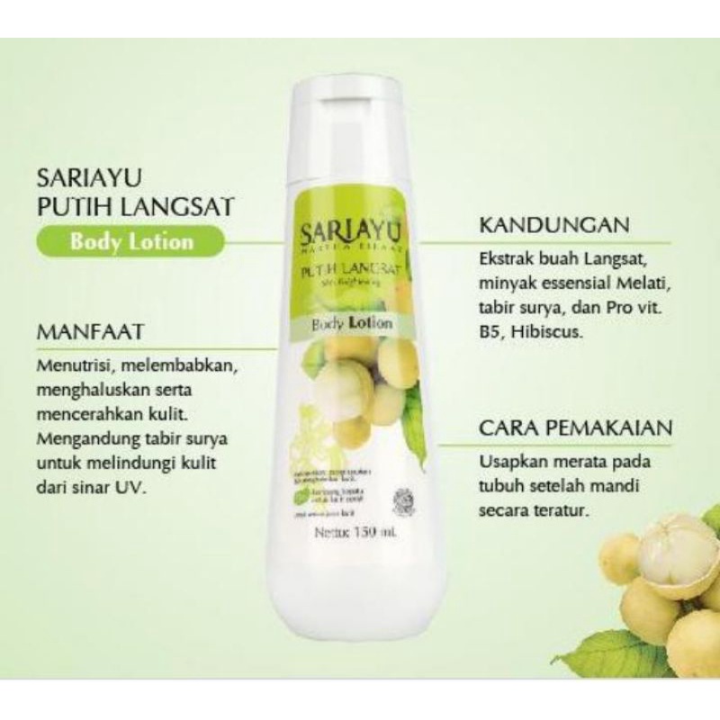 Sariayu Body Lotion Putih Langsat