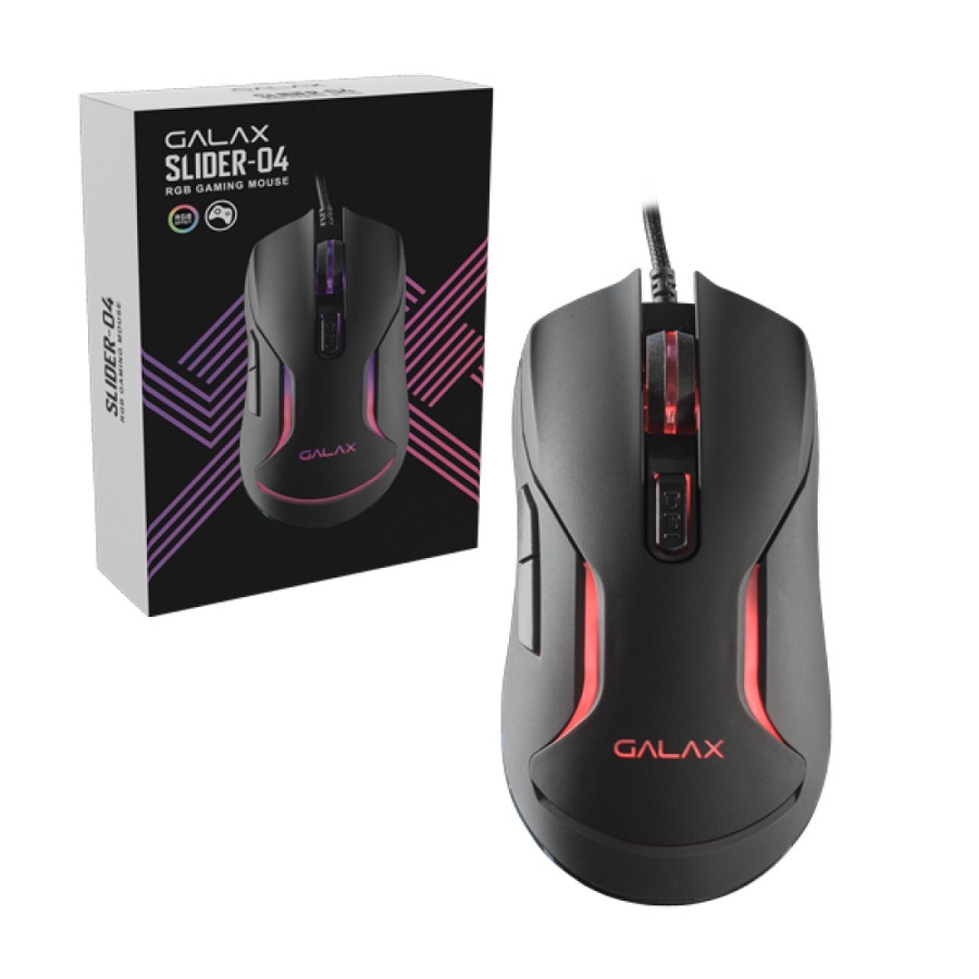 GALAX SLIDER-04 Ergonomic Gaming Mouse - RGB Light - 6400DPI