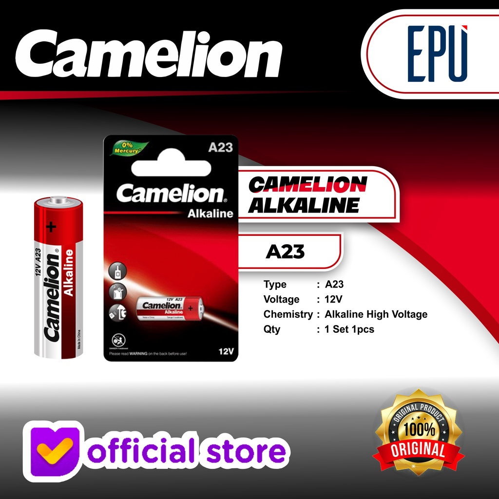 Camelion Baterai Alkaline Battery Baterei Remote Mainan Bel Batre A23