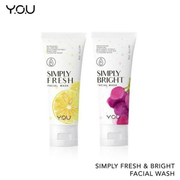 

Y.O.U Simply Fresh & Bright Facial Wash 60ml