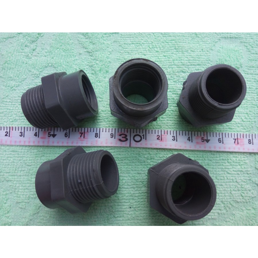 V.RING PVC 1/2 X 3/4 (sock drat luar 3/4 to sock drat dalam 1/2")