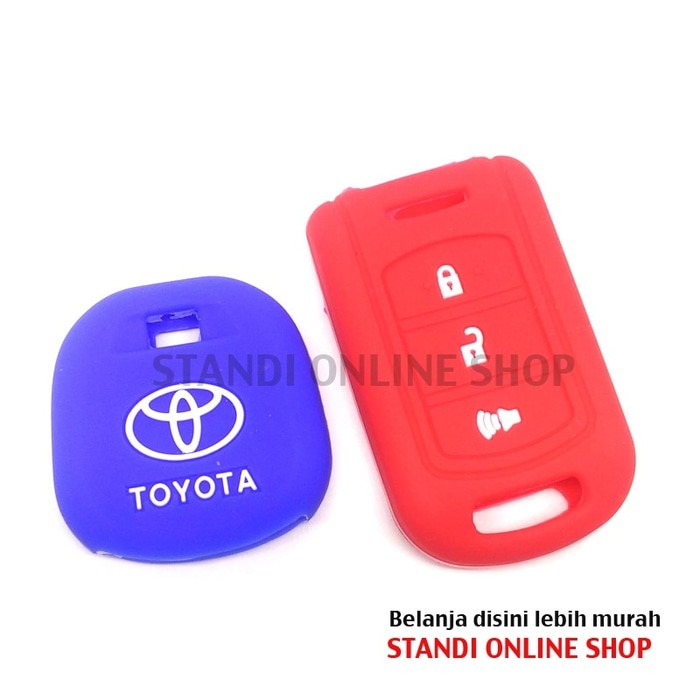 Kondom Kunci Sarung Remote Silikon Remote Cover Toyota New Rush Merah