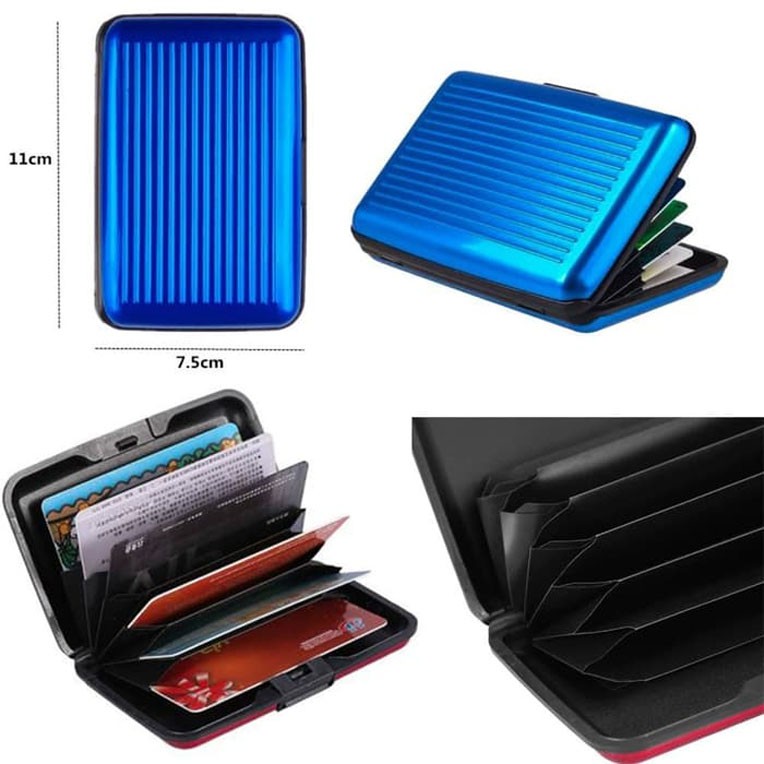 Dompet Kartu Wallet Aluminium Atm Uang Kartu Kredit Card