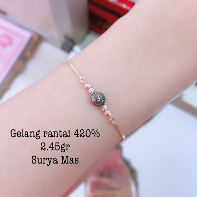 Gelang rantai emas 420%