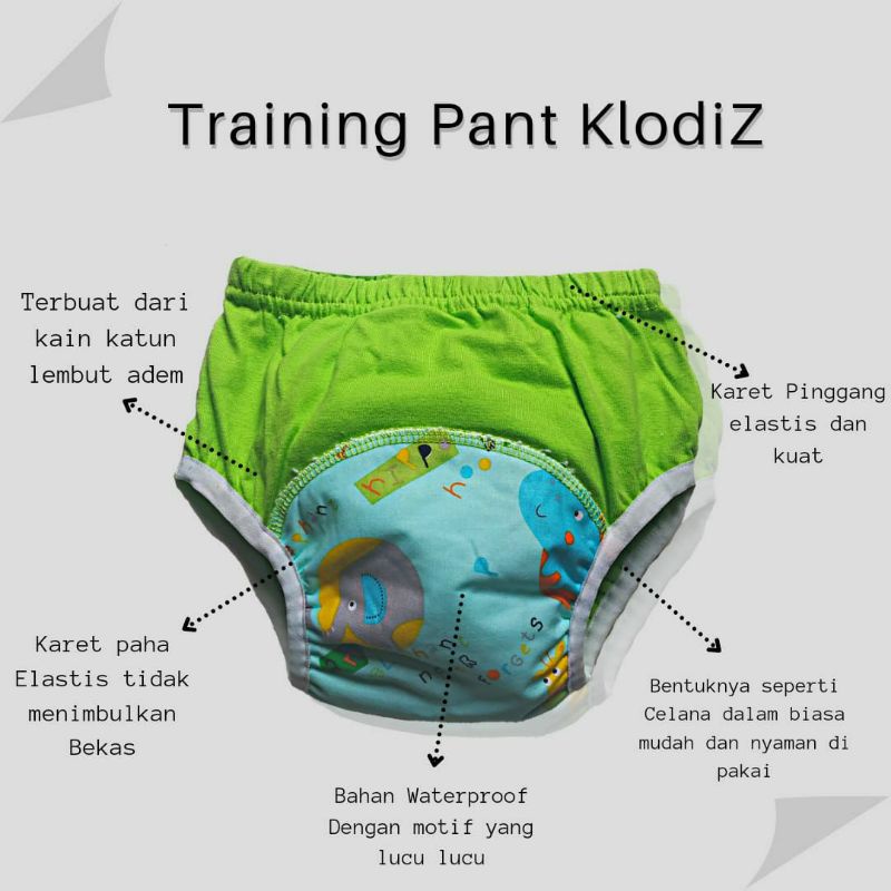 Training Pants Clodiz Klodiz size XL / XXL Celana tatur Celana Toilet Training Clodiz