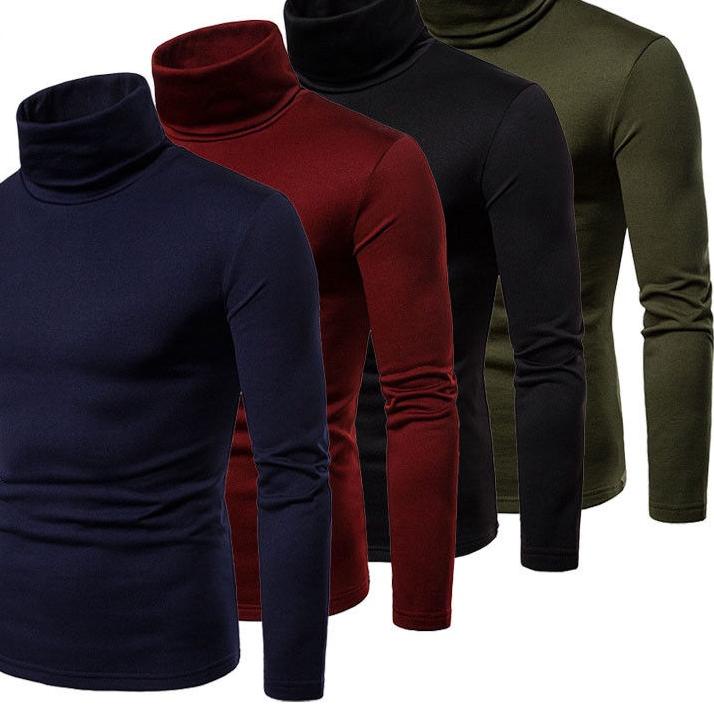 ➻ KAOS RIP KERAH TINGGI PRIA / KAOS TURTLENECK PRIA LENGAN PANJANG / KAOS PRIA LENGAN PANJANG / BAJU