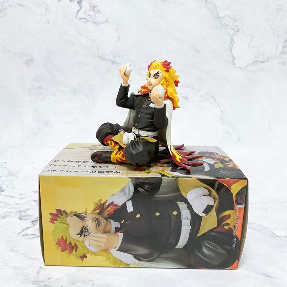 AUGUSTINA Demon Slayer Action Figure Collectible Moldel Lucu PVC Shinobu Nezuko Q Version Boneka Kartun Posisi Duduk Tokoh Anime