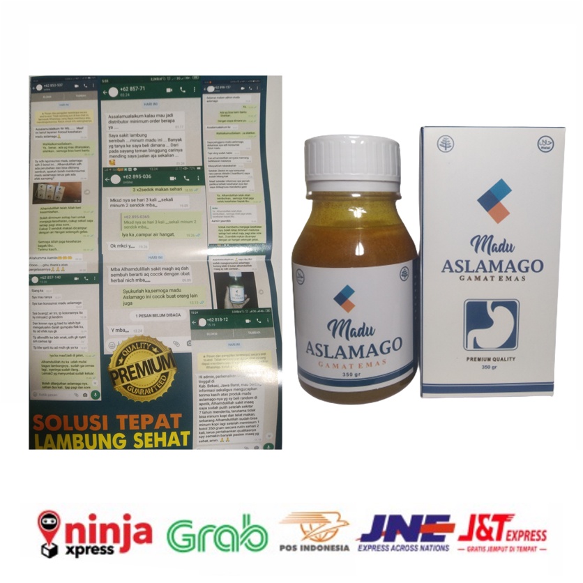 Madu Aslamago Gamat Emas 350 gr ORIGINAL Madu Lambung